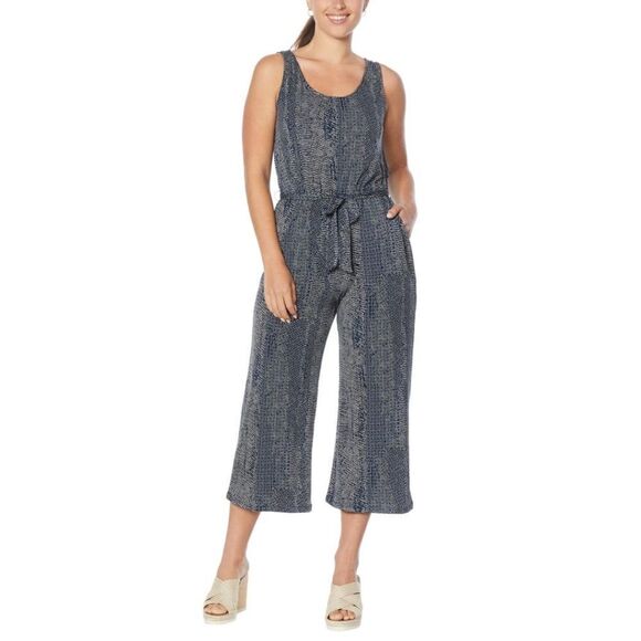 H by Halston Womens XXXL Jet Set Jersey Knit Wide Leg Crop Jumpsuit NWT … - Picture 4 of 10